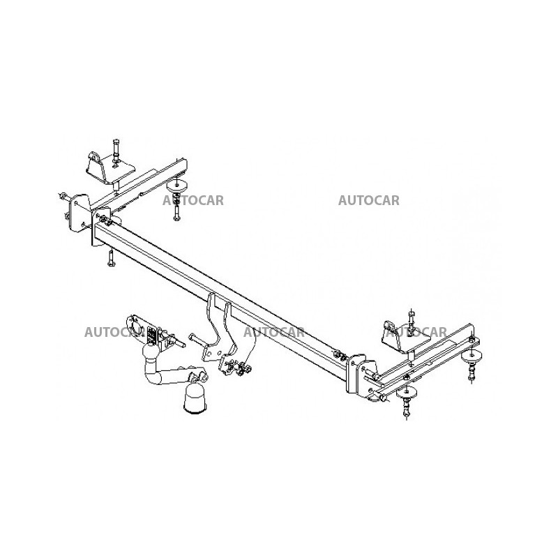 Ťažné zariadenie pre 600 - 4/5dv. - skrutkový systém - od 1993 do 1998